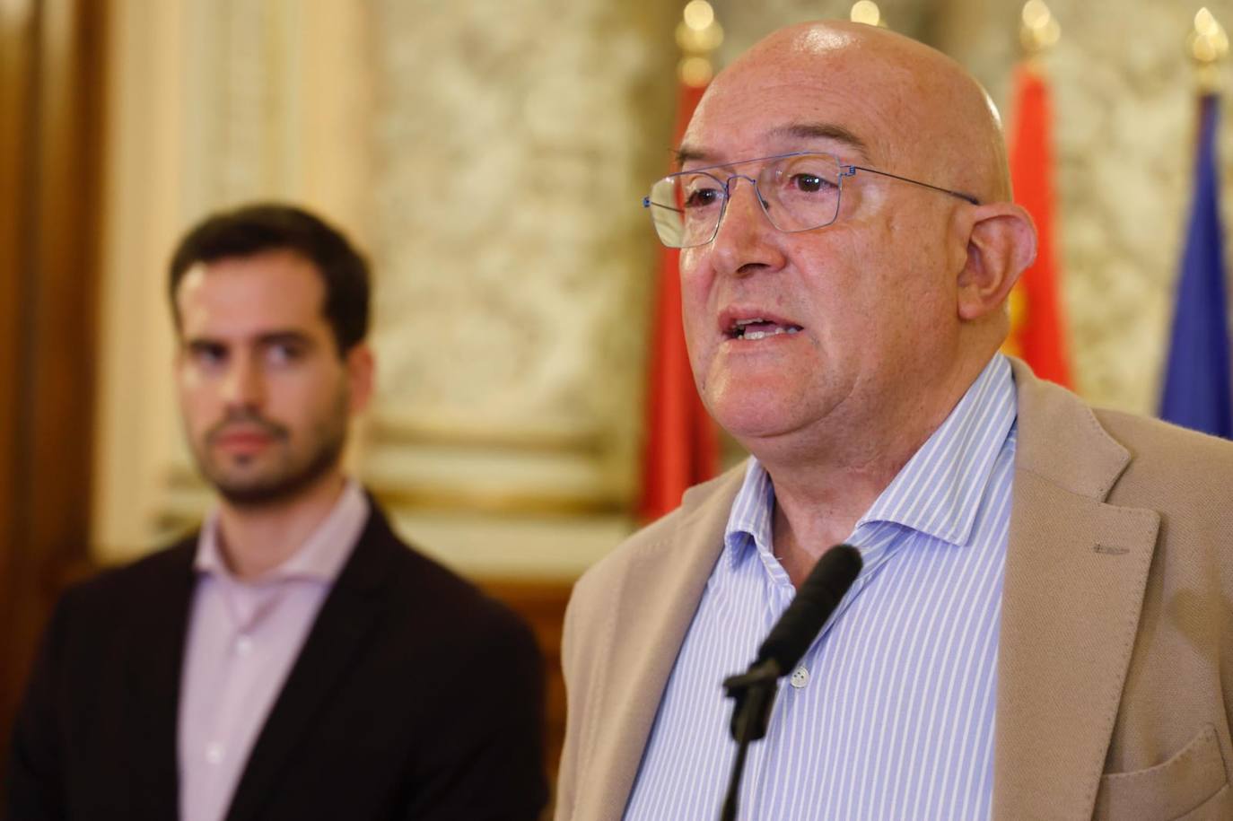 Jesús Julio Carnero durante un acto en el Ayuntamiento.