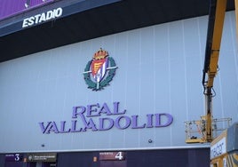 Trabajos de mejora del exterior del Estadio José Zorrilla.