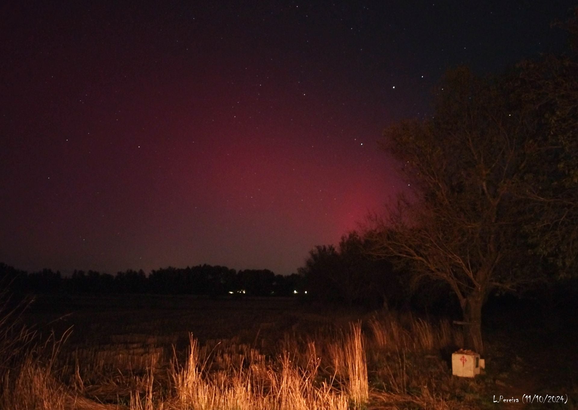 Frómista también fue testigo de la aurora boreal