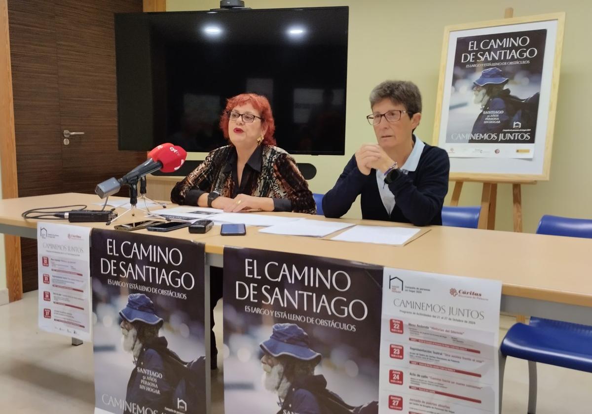 Nuria Andrés y Lourdes Piñán, durante la rueda de prensa.