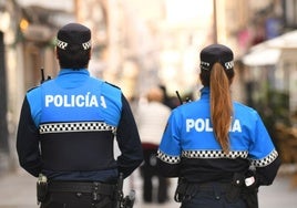 Imagen de archivo de policías municipales de Valladolid.