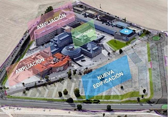 Plano del proyecto de ampliación del Hospital General contenido en el Plan Funcional.
