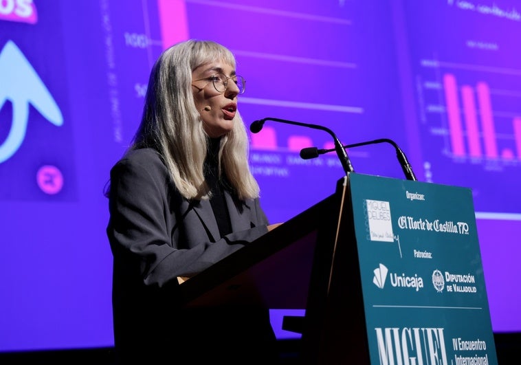 Marta Caparrós, durante su intervención.