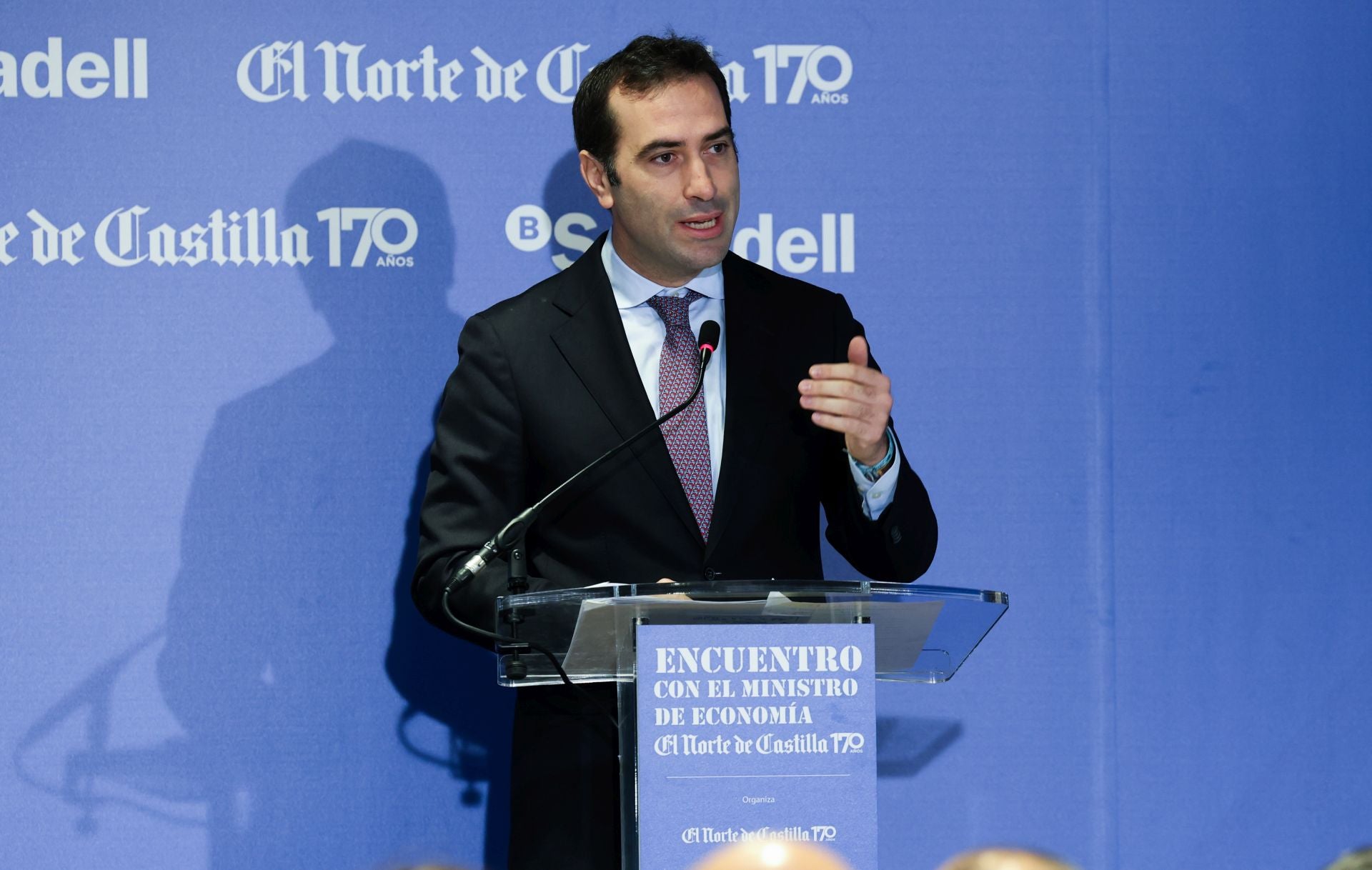 El ministro de Economía, Carlos Cuerpo, en el encuentro empresarial de El Norte de Castilla