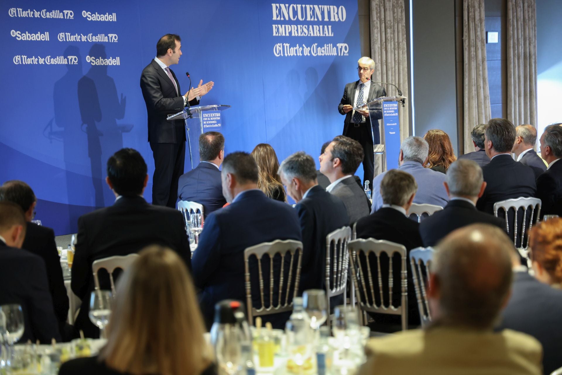 El ministro de Economía, Carlos Cuerpo, en el encuentro empresarial de El Norte de Castilla