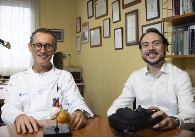 El doctor Alberto San Román y el ingeniero Carlos Baladrón.