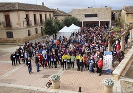 Algunos de los participantes en la marcha solidaria