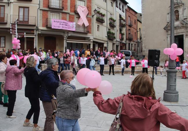 Participantes en la concentración celebrada en Cuéllar.