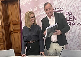 Maribel Contreras y Domiciano Curiel, concejales de Vamos Palencia.