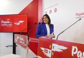 Ana Sánchez, antes de su rueda de prensa en Zamora.