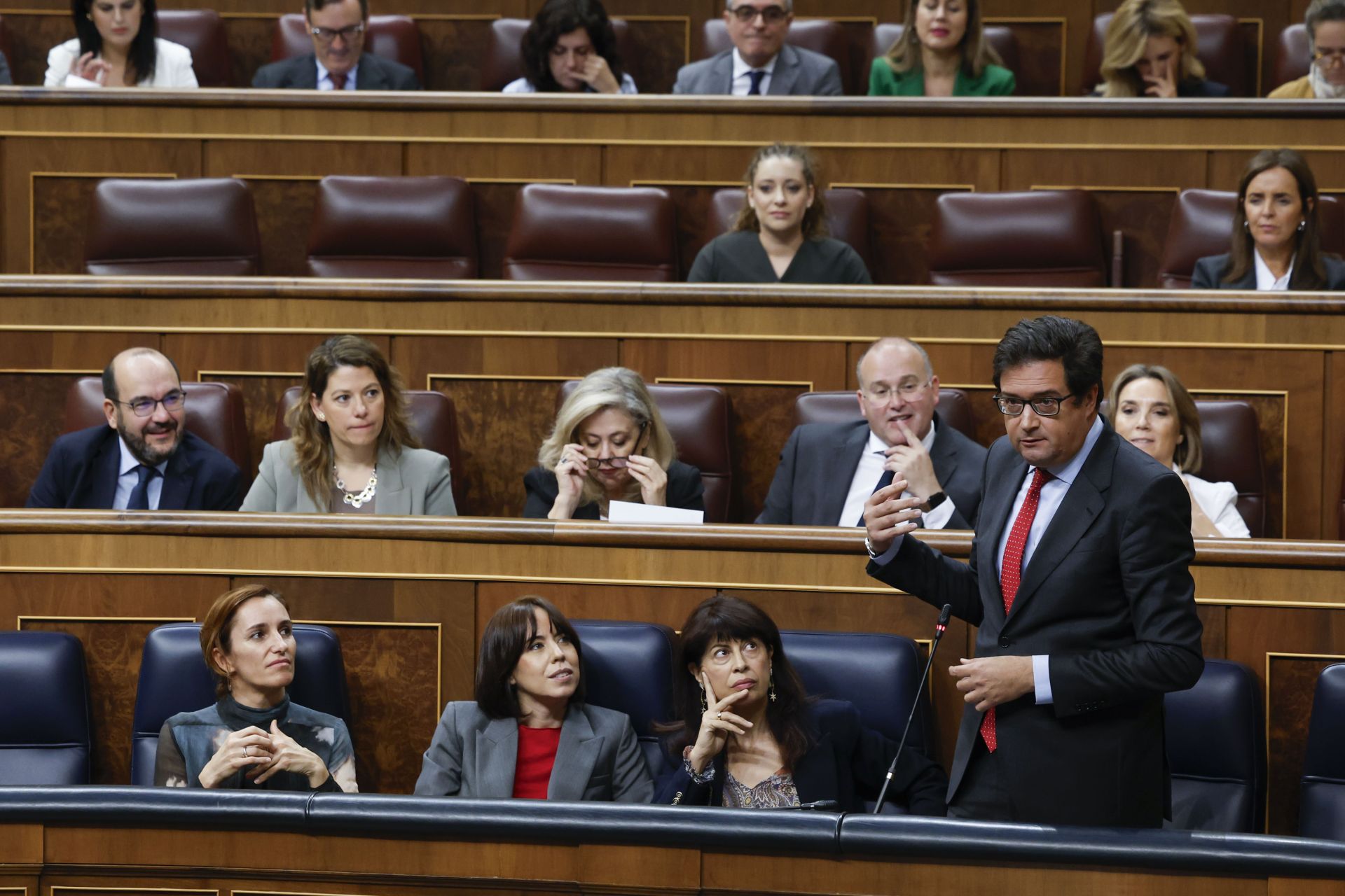 Óscar López, en su réplica a Mercedes Cantalapiedra en la sesión de control al Gobierno en el Congreso.