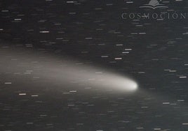 Imagen del cometa a su paso por Valladolid.