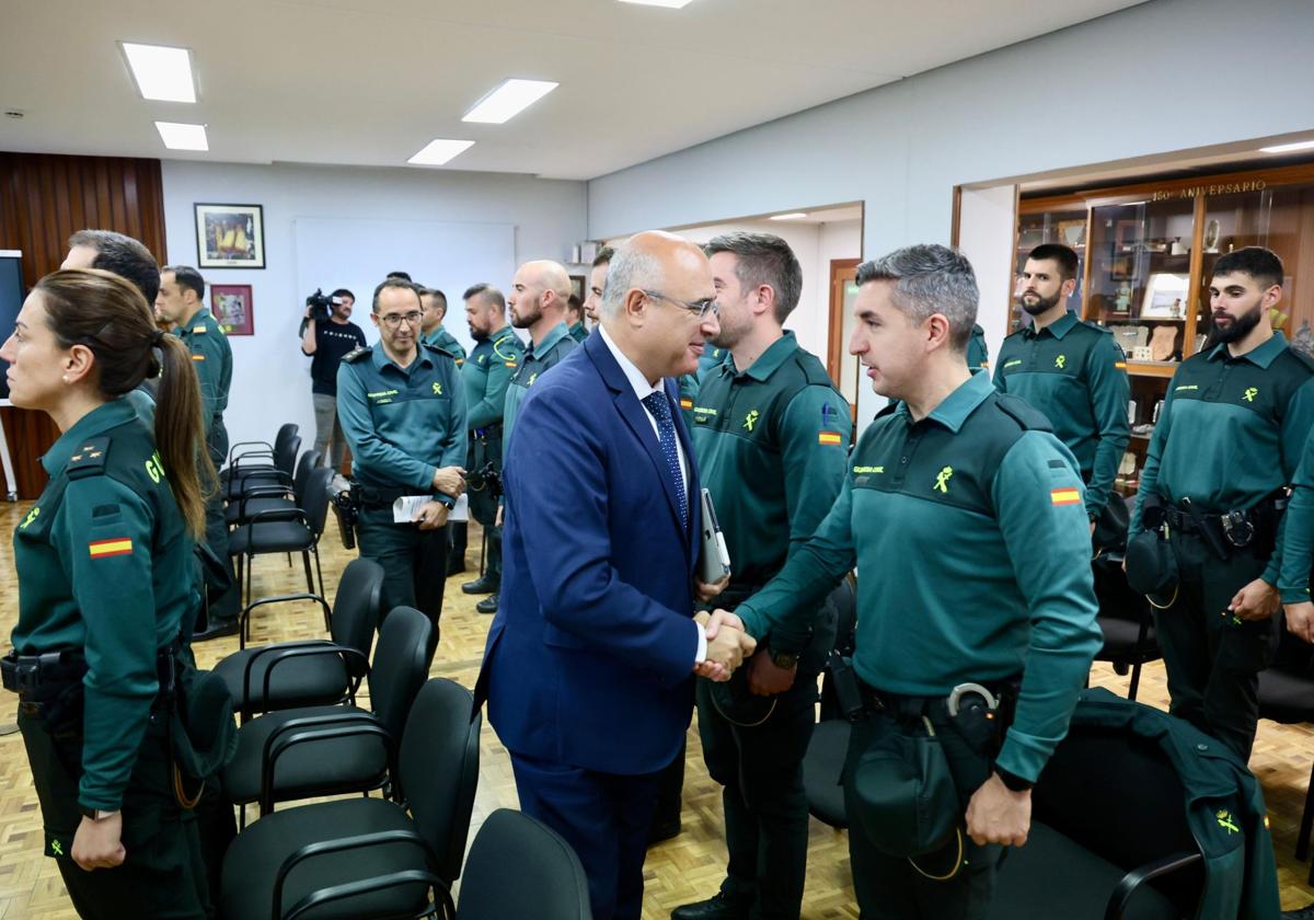 Presentación de los 31 nuevos guardias civiles que se incorporan a Valladolid, este miércoles.