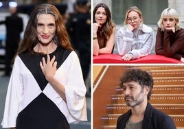 A la izquierda, Ángela Molina, protagonista de 'Polvo Serán'. Arriba, las protagonistas de 'El llanto': Malena Villa, Ester Expósito y Mathilde Ollivier. Abajo, Rodrigo Sorogoyen, director de la miniserie 'Los años nuevos'