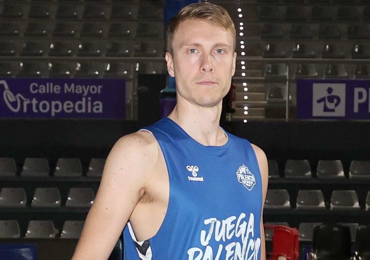 Tobias Borg, en el Pabellón Municipal de Deportes de Palencia.