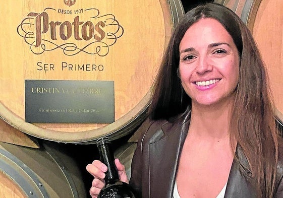 Cristina Gutiérrez, en Bodegas Protos.