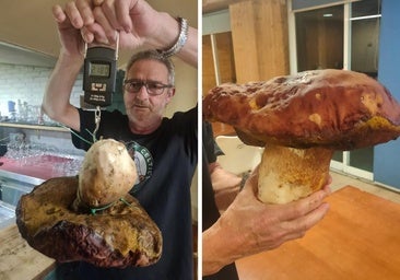 Un boletus de más de dos kilos en el valle de Luna: «Este año no es normal»