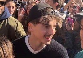 Timothée Chalamet, en el acto de Nueva York.