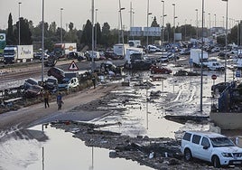 Efectos de la DANA en el municipio valenciano de Alfafar.