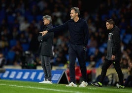 Vicente Moreno, el pasado domingo en Anoeta.