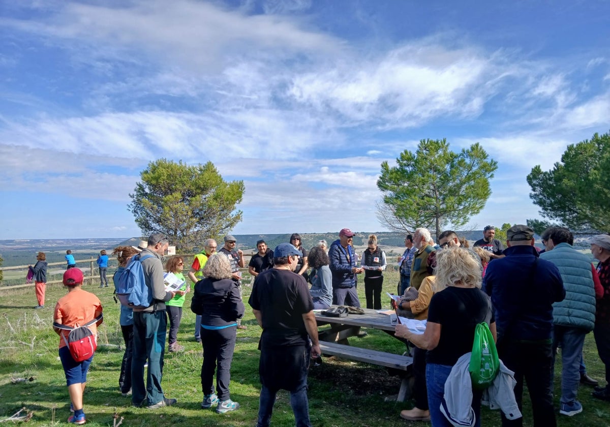 Participantes de la marcha al 'Pino de la Atalaya' de Traspinedo