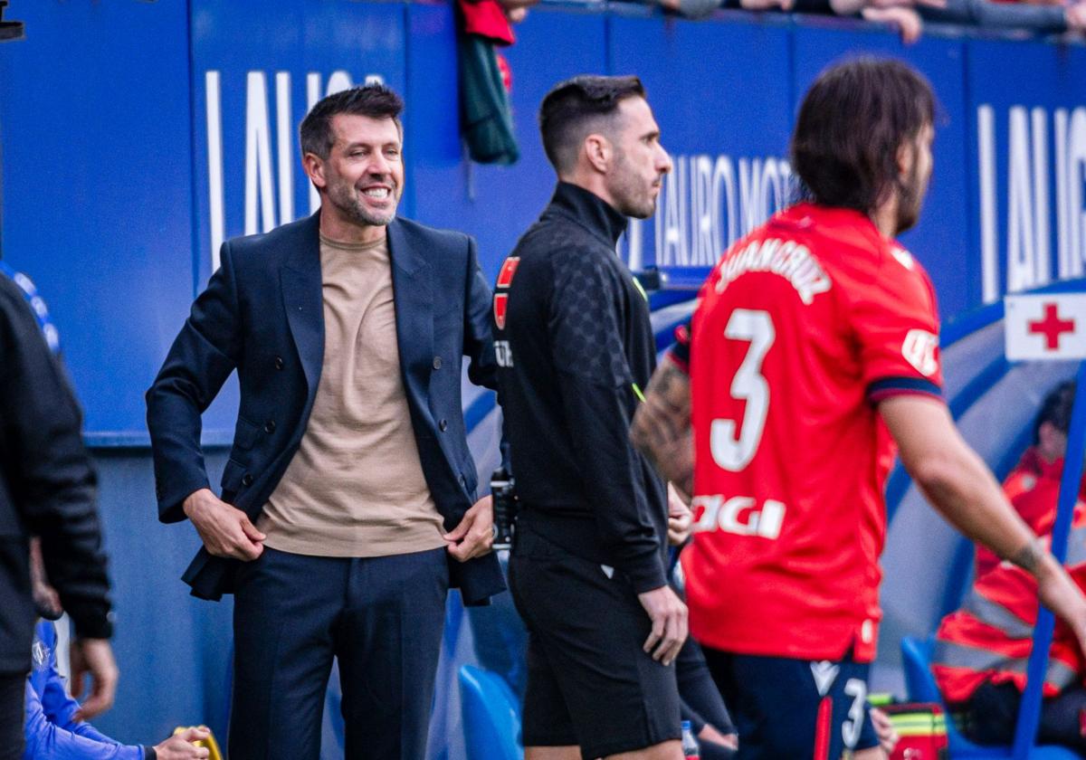 Pezzolano, durante el partido frente a Osasuna.