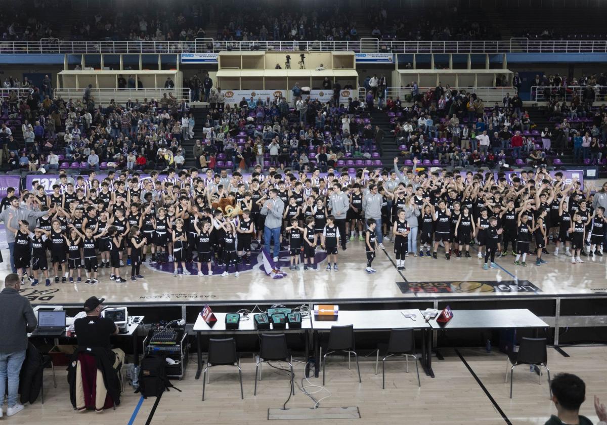 Presentación de la cantera del Real Valladolid Baloncesto en marzo de este año.