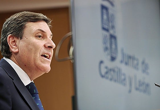 El portavoz de la Junta, Carlos Fernández Carriedo, este jueves.