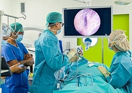 Operación quirúrgica del área de Urología en el Hospital Río Hortega de Valladolid.