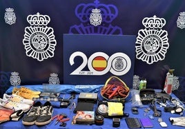 Material recuperado por la Policía Nacional.