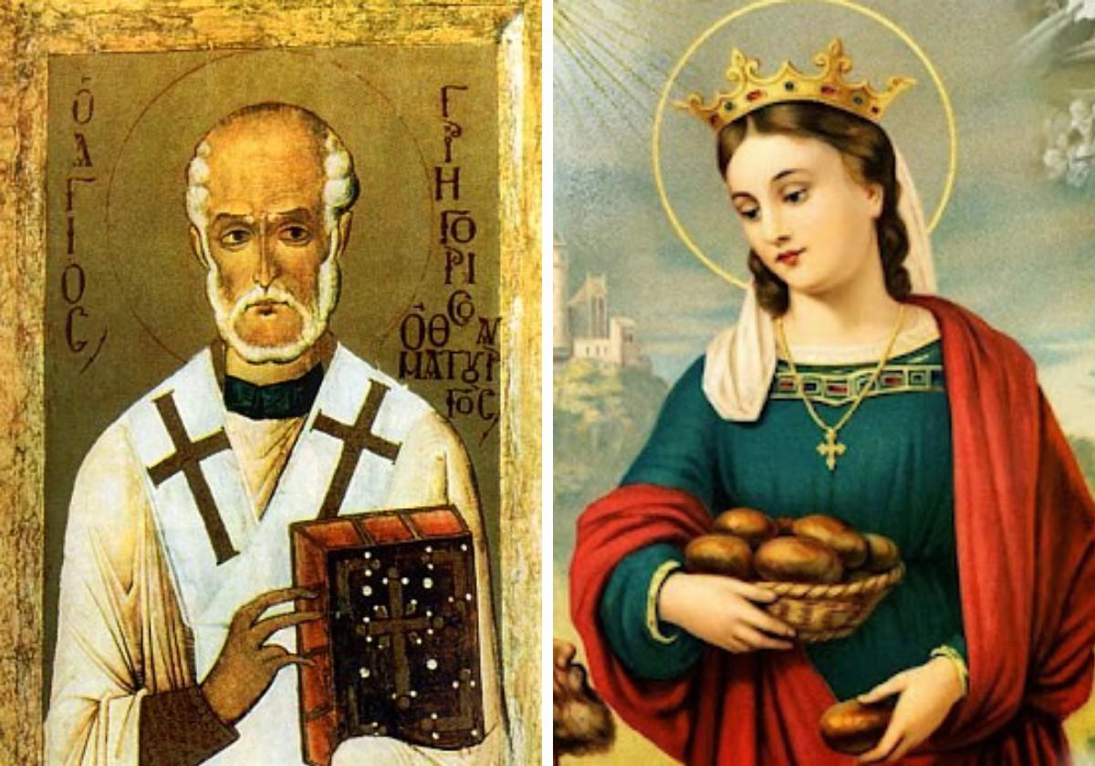 San Gregorio Taumaturgo y Santa Isabel de Hungría.
