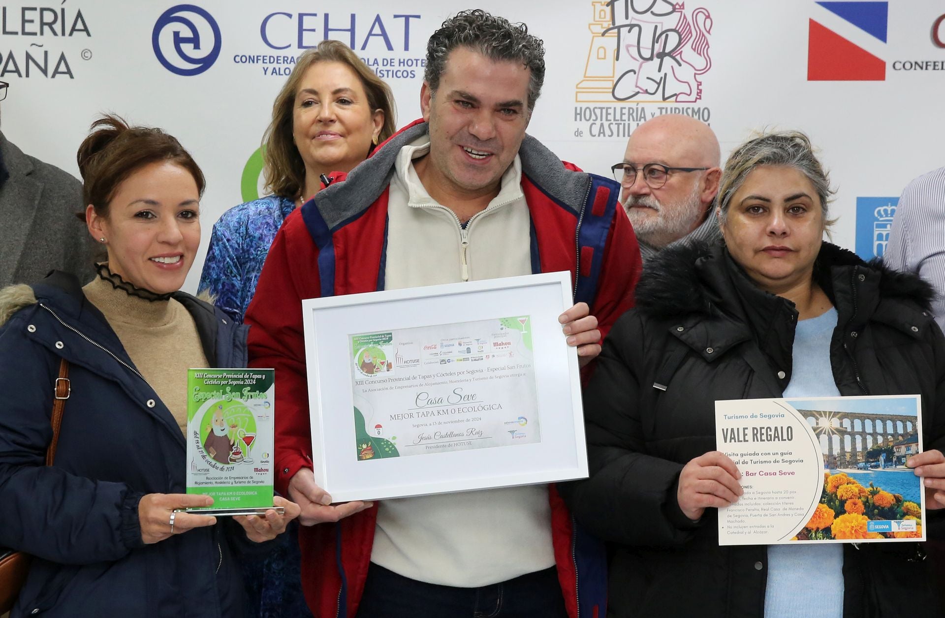 Los premiados en el concurso de tapas de San Frutos