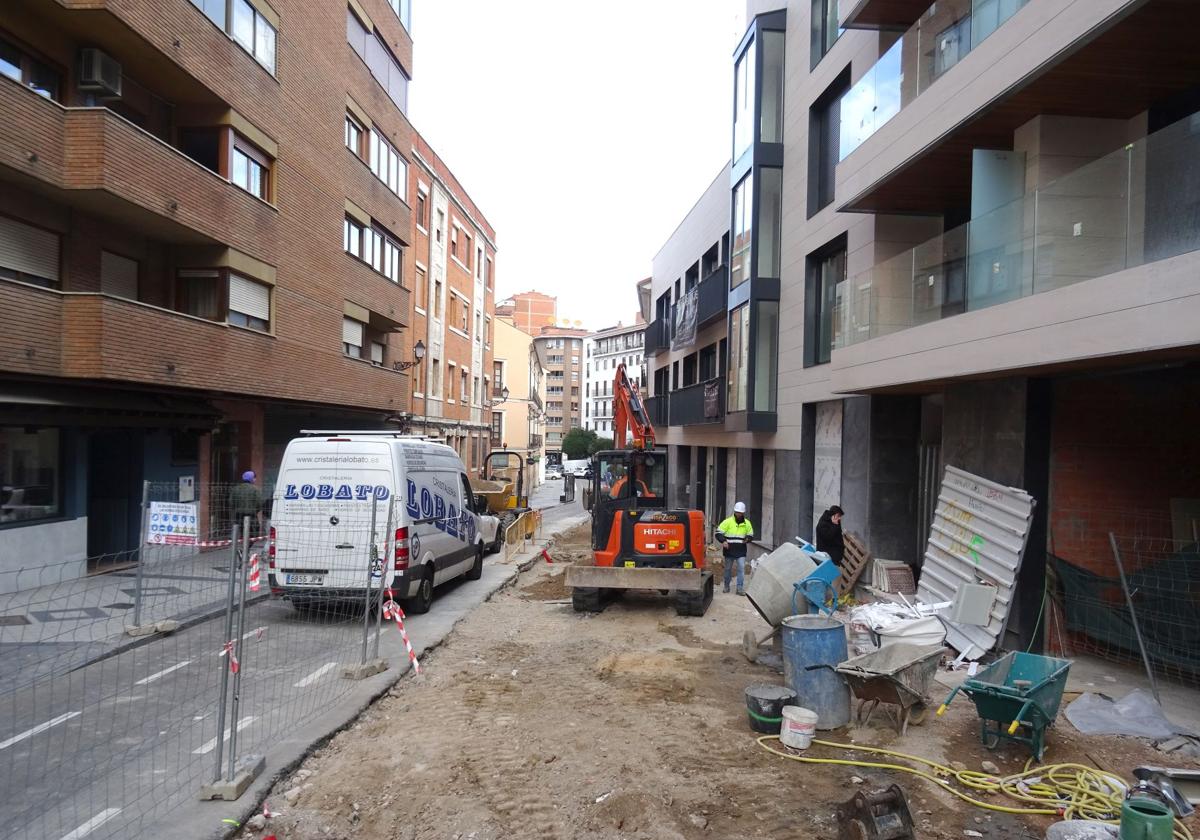 Las imágenes de las obras en la calle Duque de Lerma