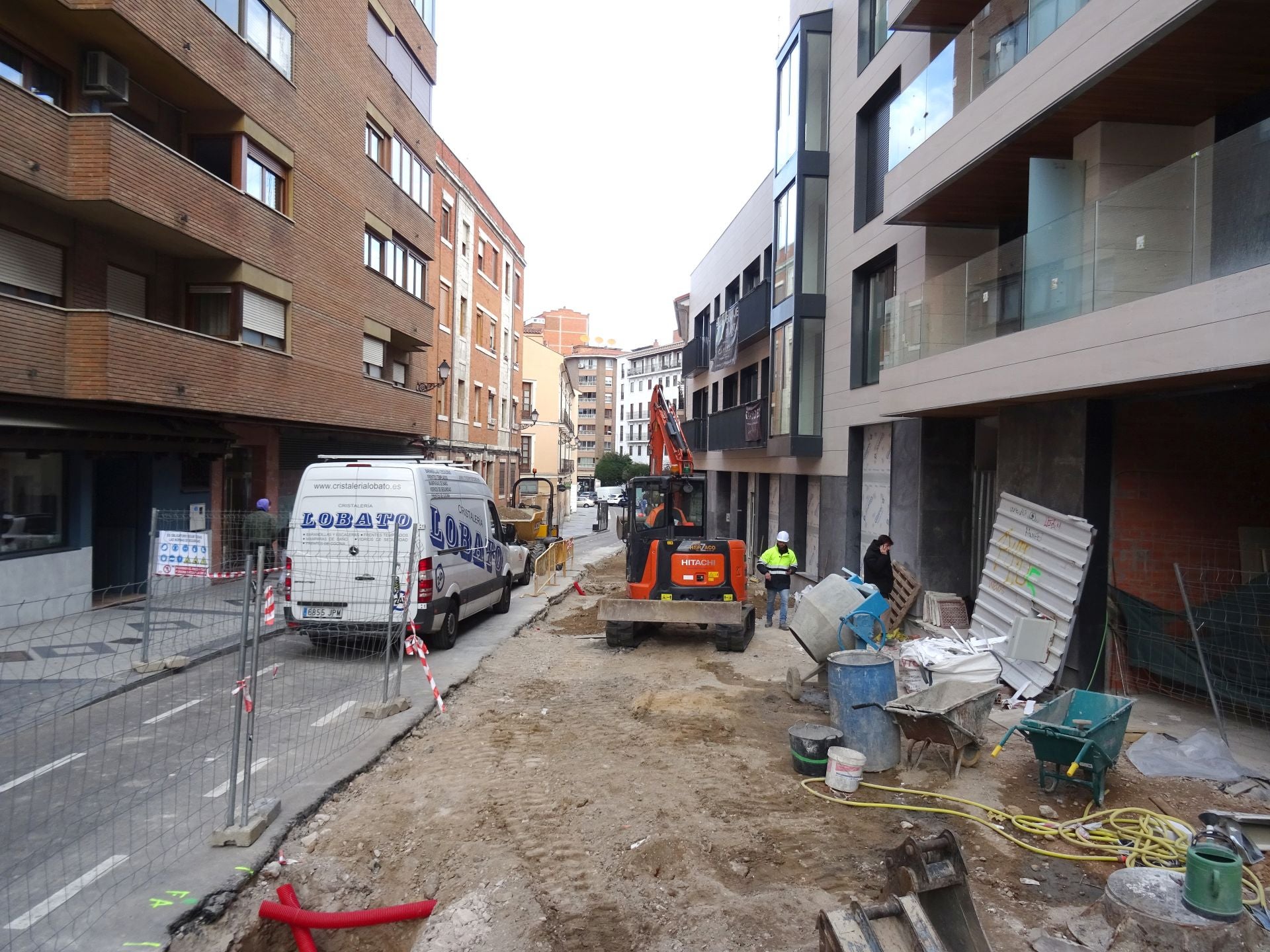 Las imágenes de las obras en la calle Duque de Lerma