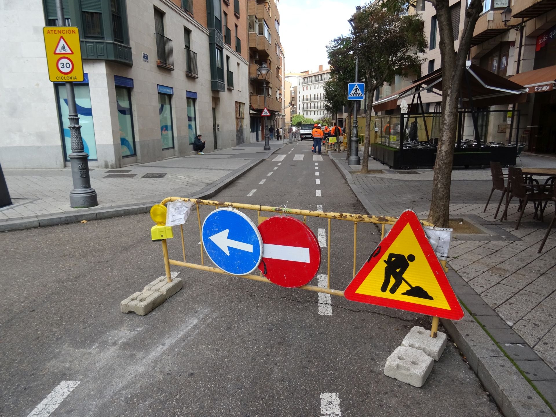 Las imágenes de las obras en la calle Duque de Lerma