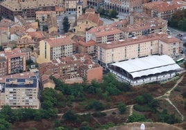 Vista aérea de la estación de autobuses de Segovia.