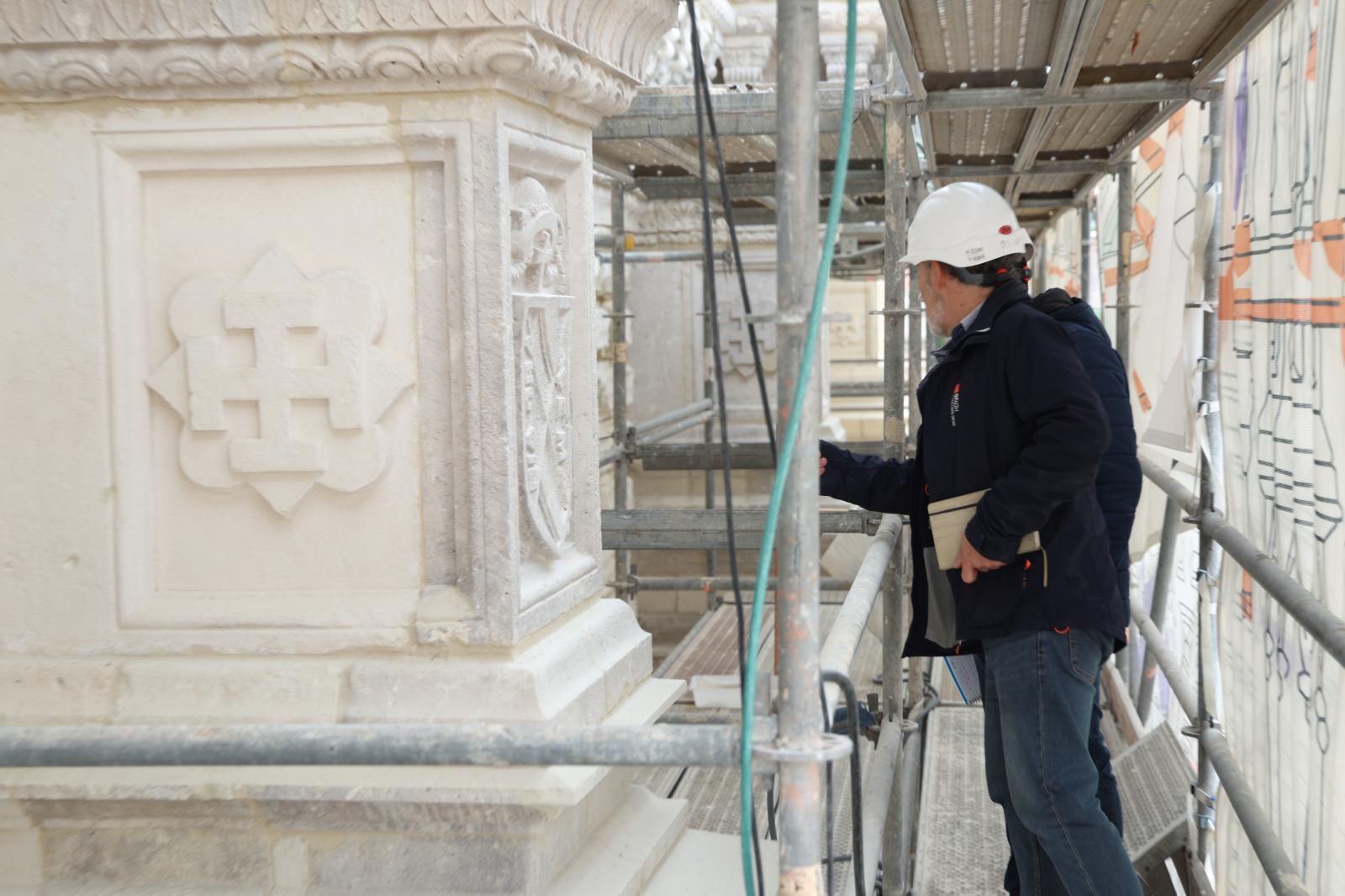 Las obras de rehabilitación del Palacio de Santa Cruz, en imágenes