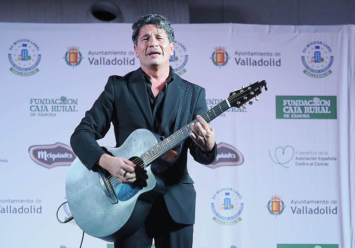David de María, durante el concierto.