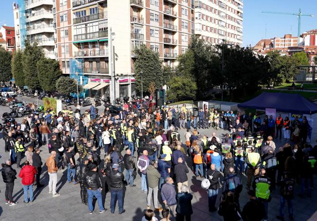 La plaza de Portugalete, durante el acto.