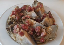 Alcachofas con jamón