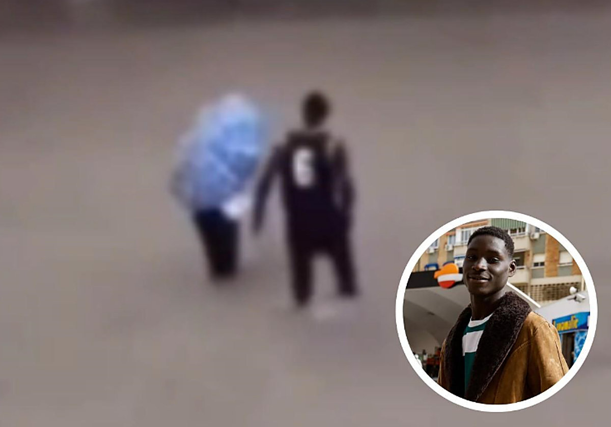 Imagen del rescate de Mansour Konte.