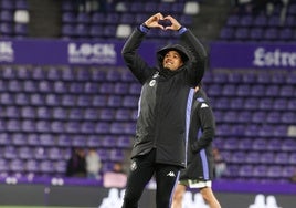 Kenedy, tras el encuentro con el RCD Mallorca, en Zorrilla.