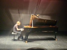 Varvara, durante el concierto en la Semana de la Música de Medina del Campo.