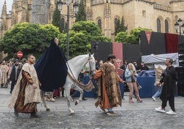 Un momento de la recreación histórica de la proclamación de Isabel la Católica.