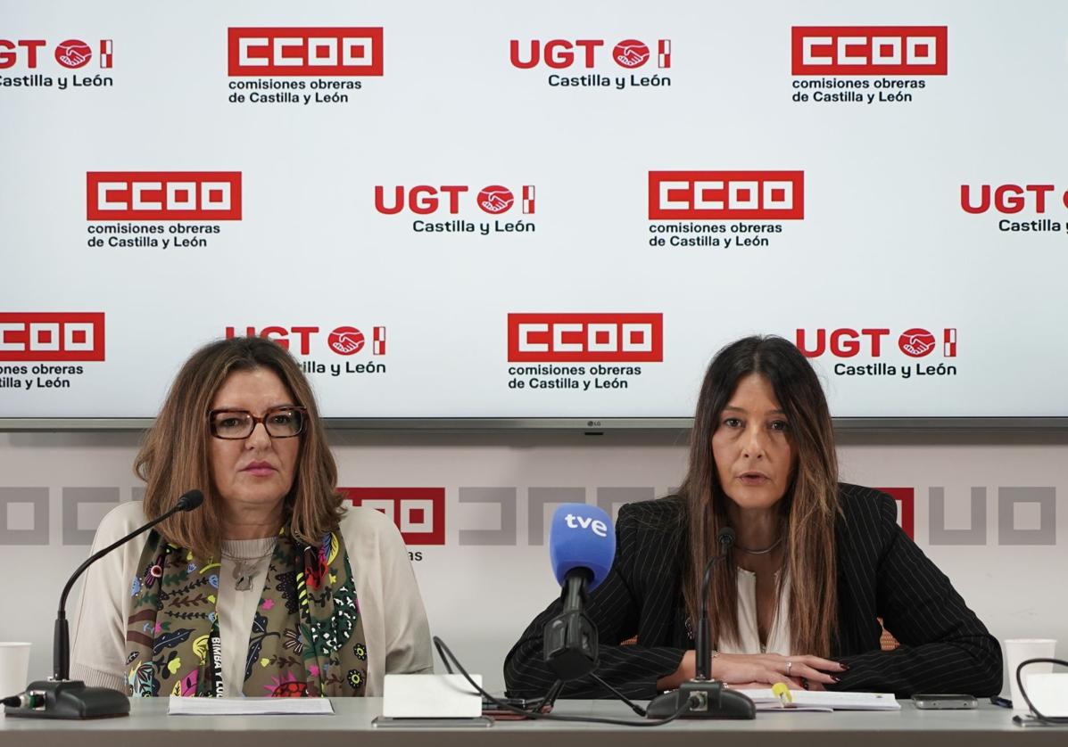 Presentación del manifiesto y las propuestas de UGT y CCOO para el 25-N.