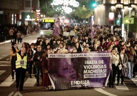 Manifestación del pasado 25N por las calles de Valladolid.