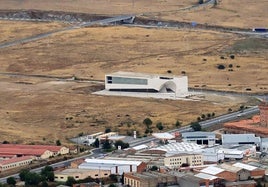 Vista aérea del edificio CIDE y los terrenos afectados por el cambio de uso en el proyecto CAT.