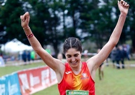 Ángela Viciosa, en el Europeo de Cross del pasado año en Bélgica.