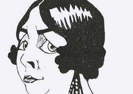 Caricatura de la vallisoletana Anita Hernández en 1922.