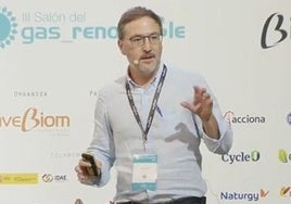 El ingeniero Diego Fernández-Polanco durante su participación en el 16º Congreso Internacional de Bioenergía de octubre de 2023.